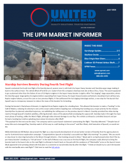 July Market Informer & Surcharge Update